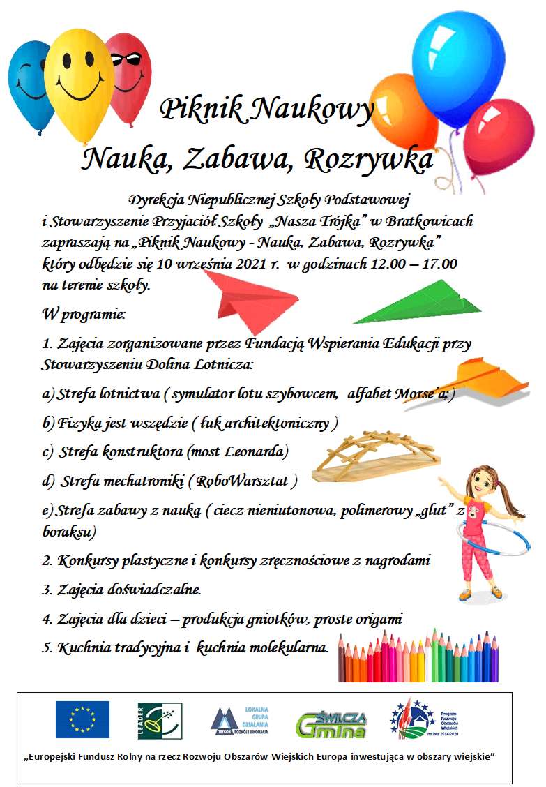 Piknik szkolny w Bratkowicach