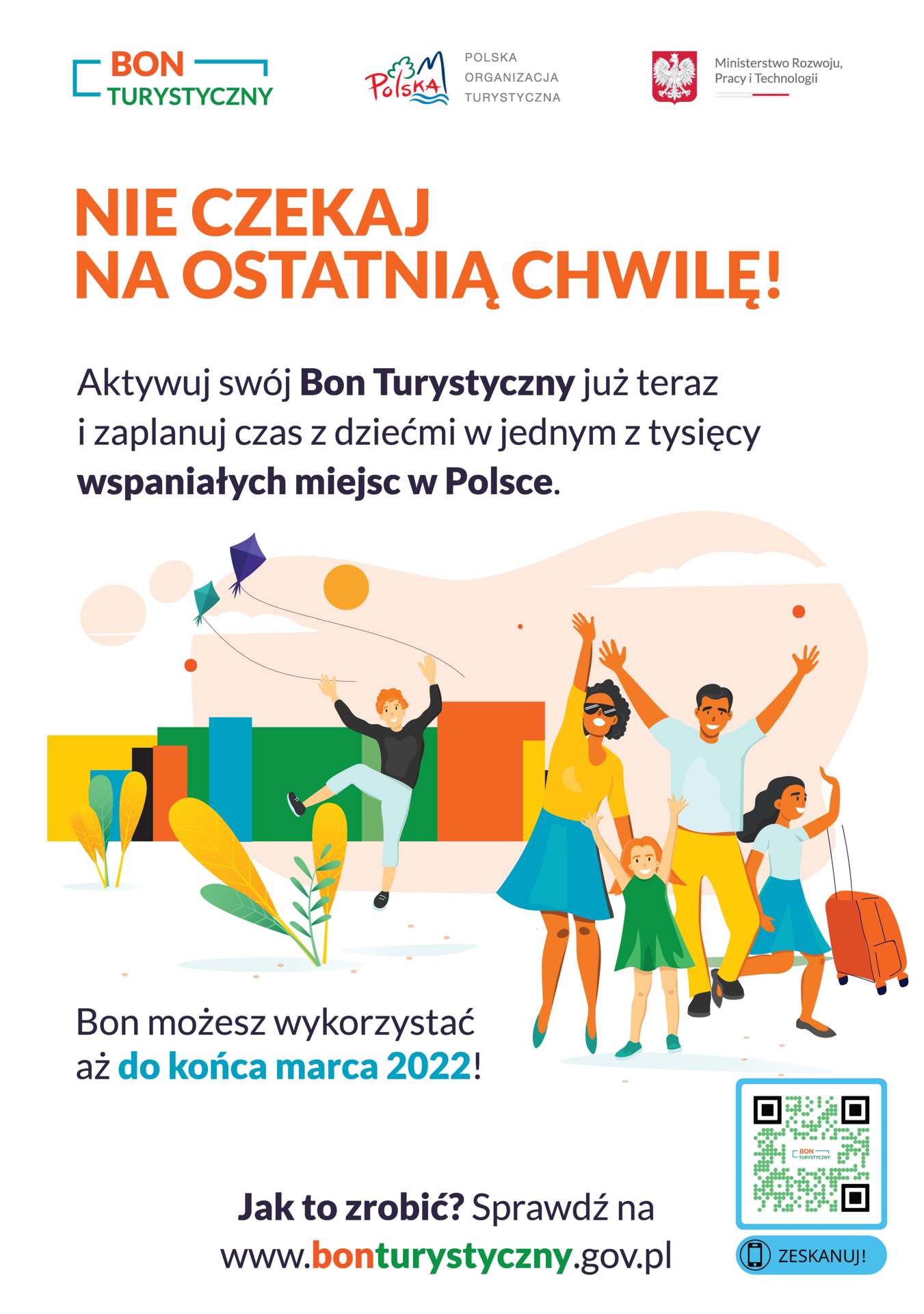 Plakat akcji Bon turystyczny