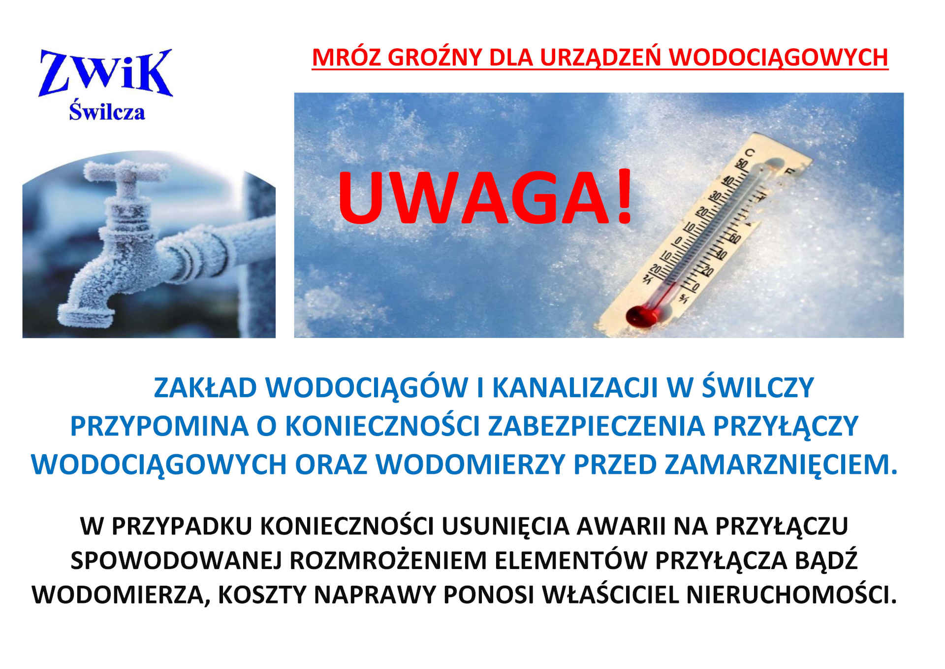 Ogłoszenie o mrozach