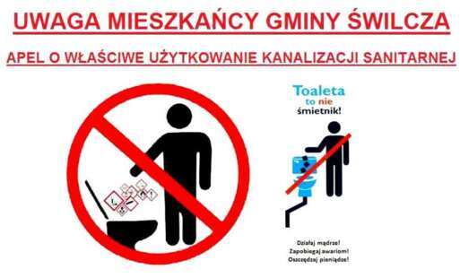 Apel do mieszkańców gminy o właściwe użytkowanie kanalizacji