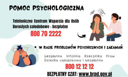 Baner akcji pomocy psychologicznej