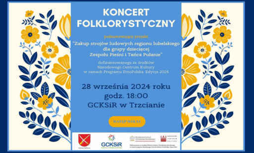 Plakat koncertu grup folklorystycznych