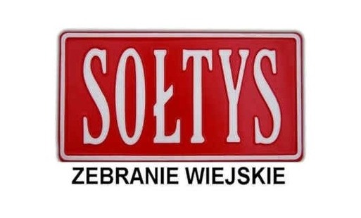 Napis sołtys zebranie wiejskie