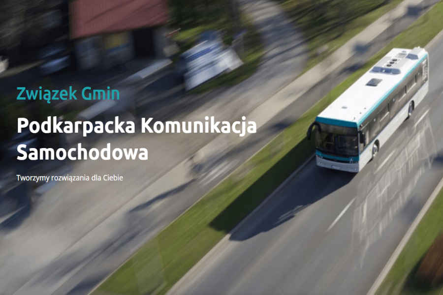 Baner związek Gmin Podkarpacka Komunikacja Samochodowa