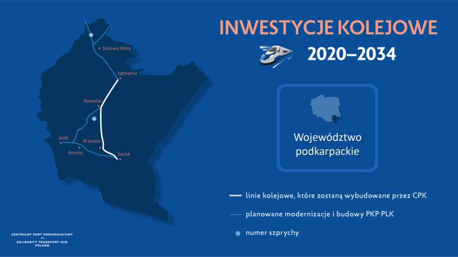 Mapa inwestycji kolejowych