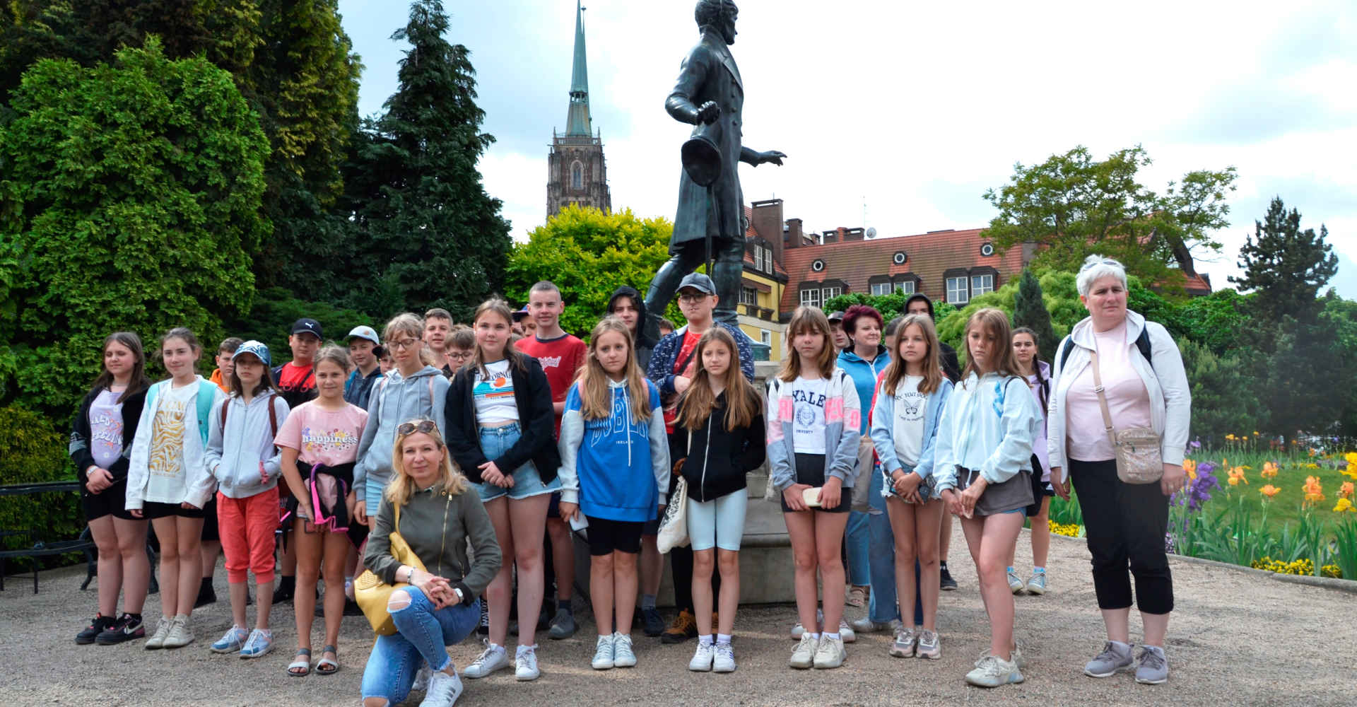 Zdjęcie grupowe uczestników wyjazdu do Wrocławia