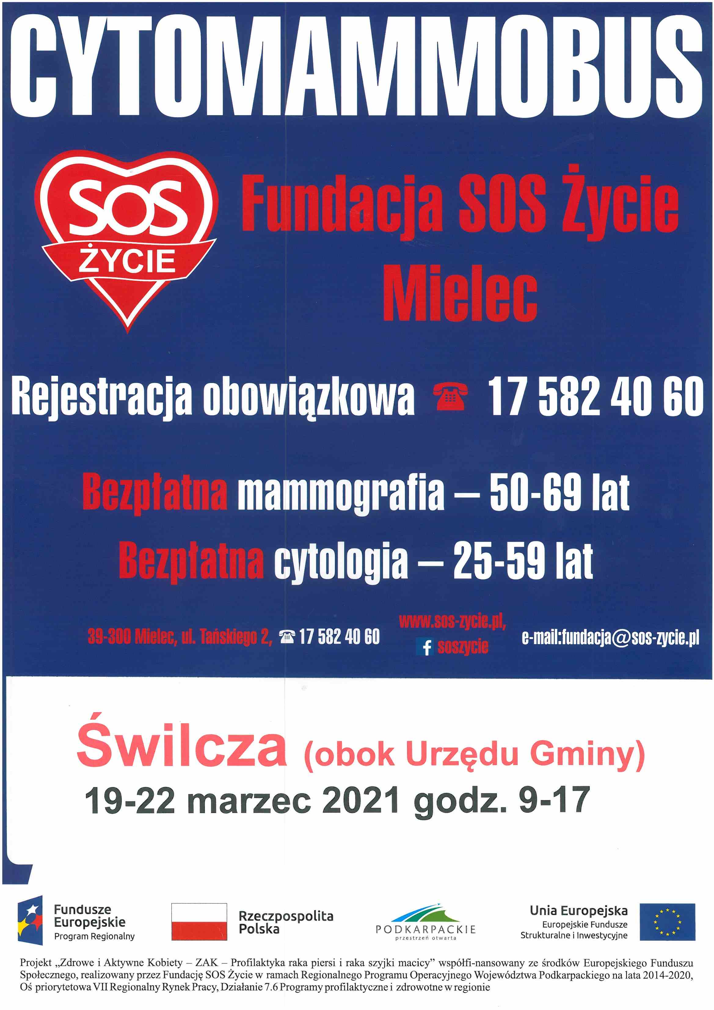 Plakat z informacjami o badaniach