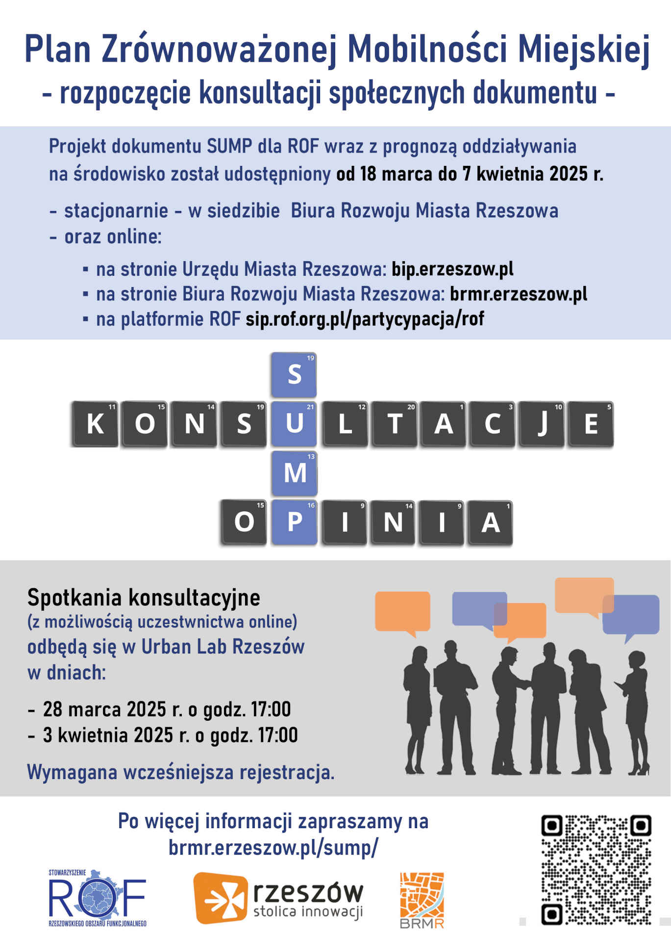 Plakat planu zrównoważonej mobilności