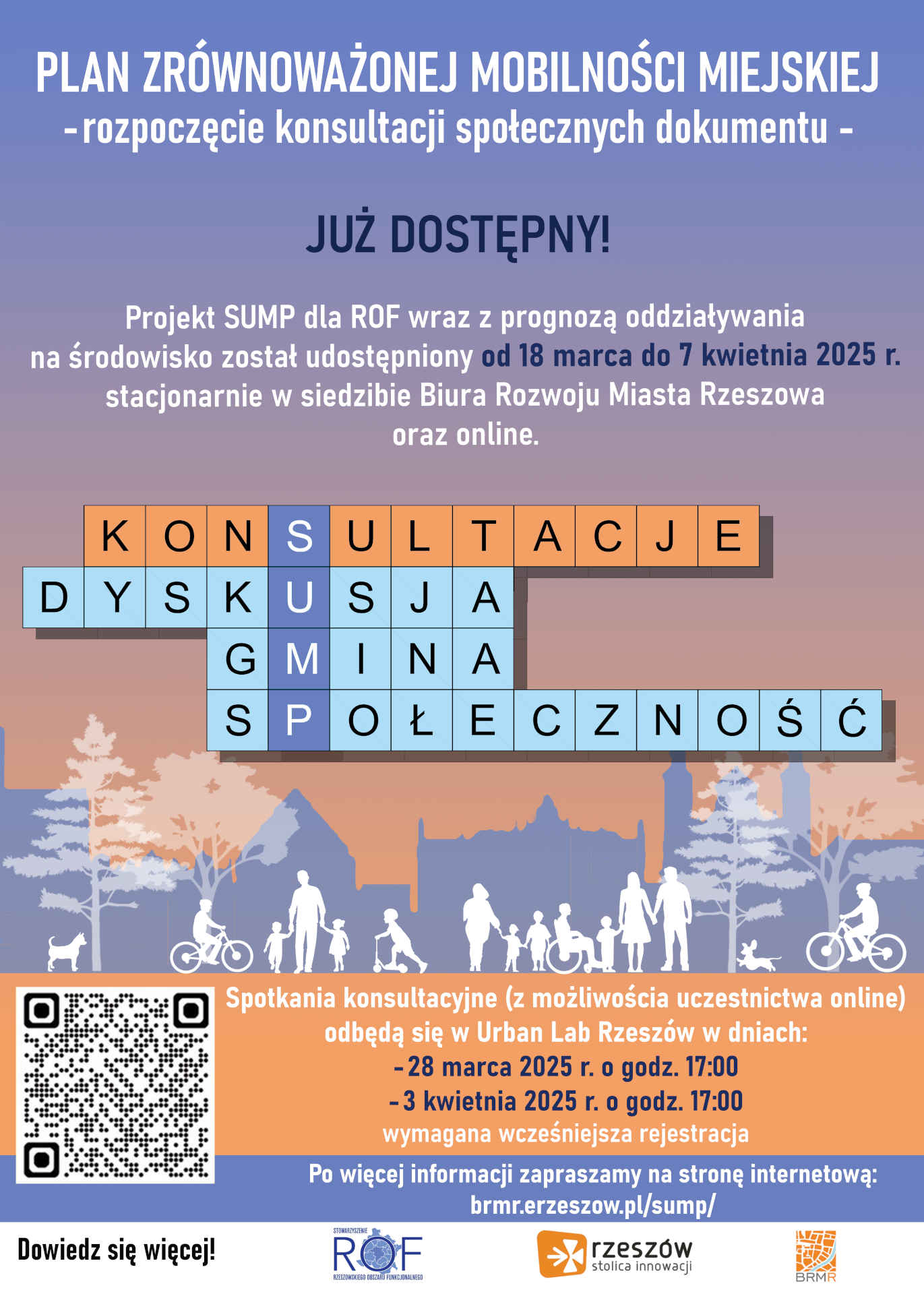 Plakat zrównoważonej mobilności