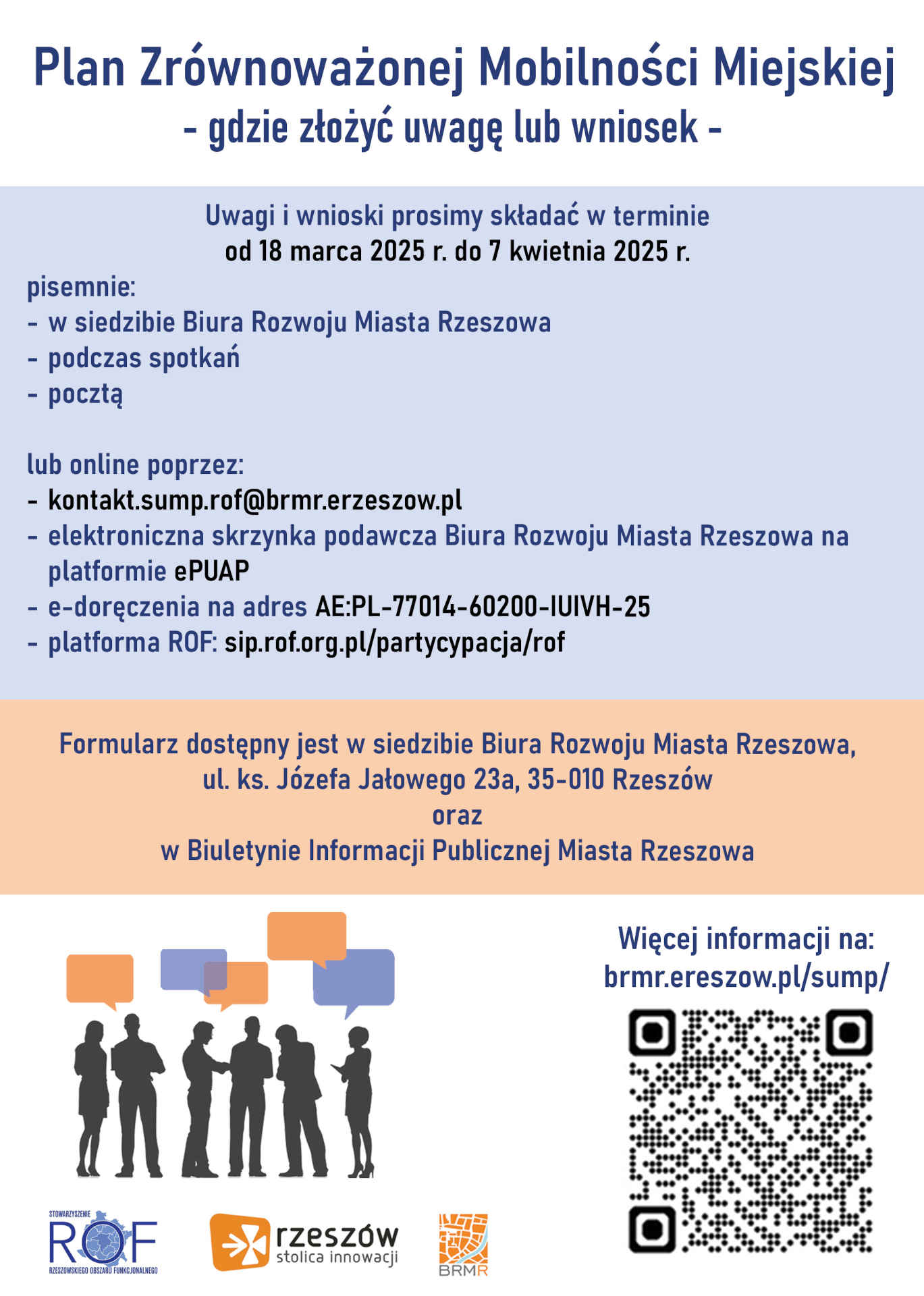 Plakat gdzie i jak złożyć uwagę