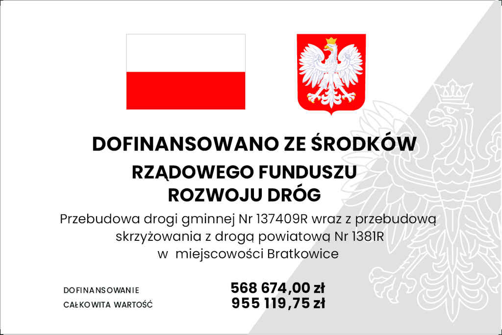 Tablica projektu z Państwowego Funduszu Celowego