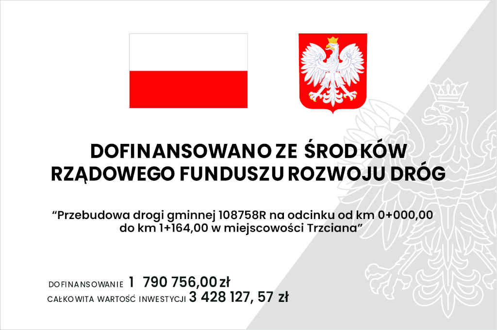 Tablica projektu z Państwowego Funduszu Celowego