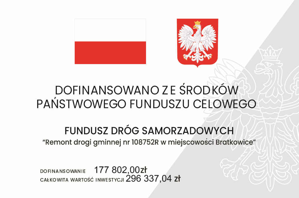 Tablica projektu z Państwowego Funduszu Celowego